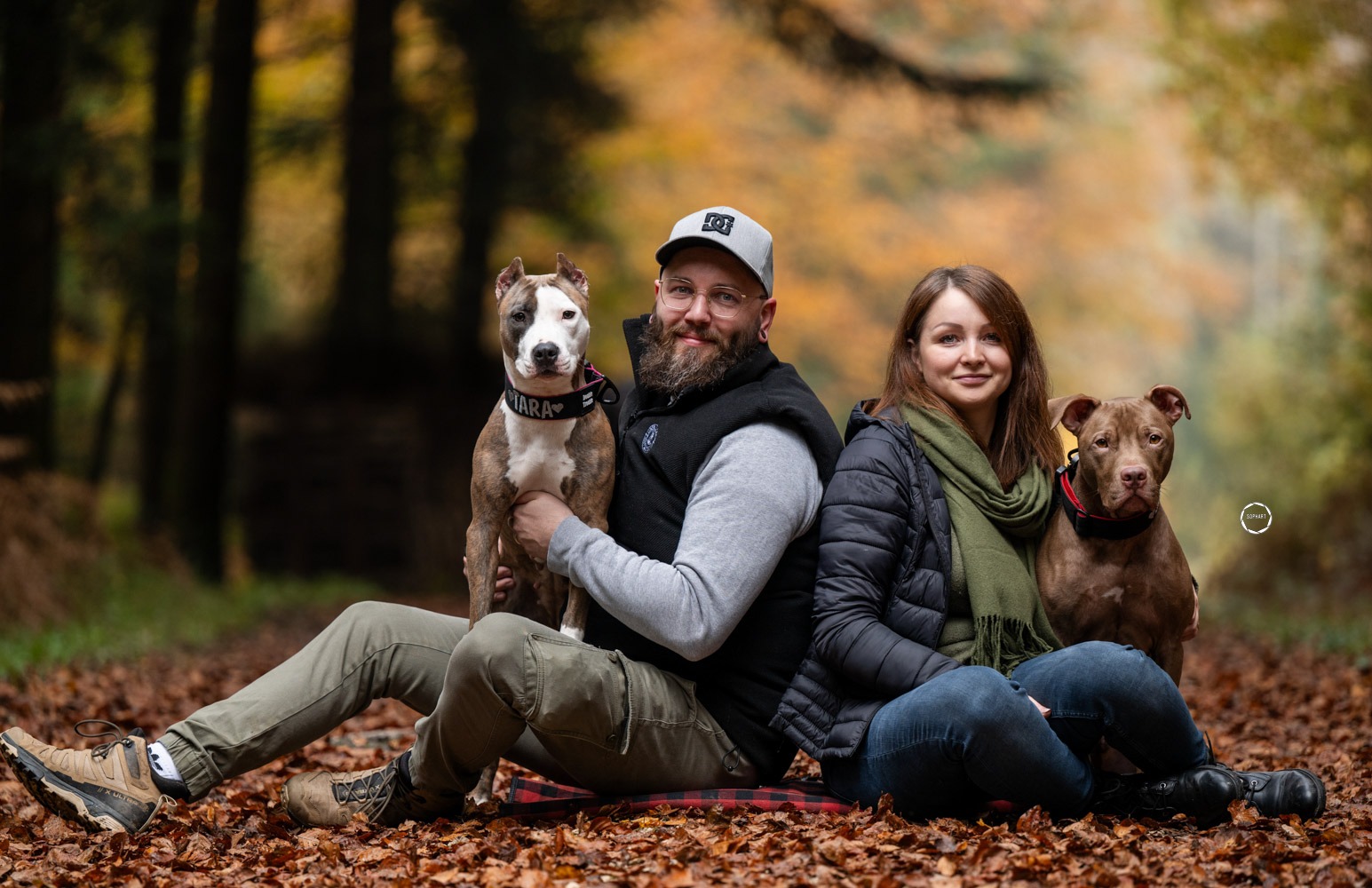 Sophart Photography Hunde Fotoshooting mit Besitzer