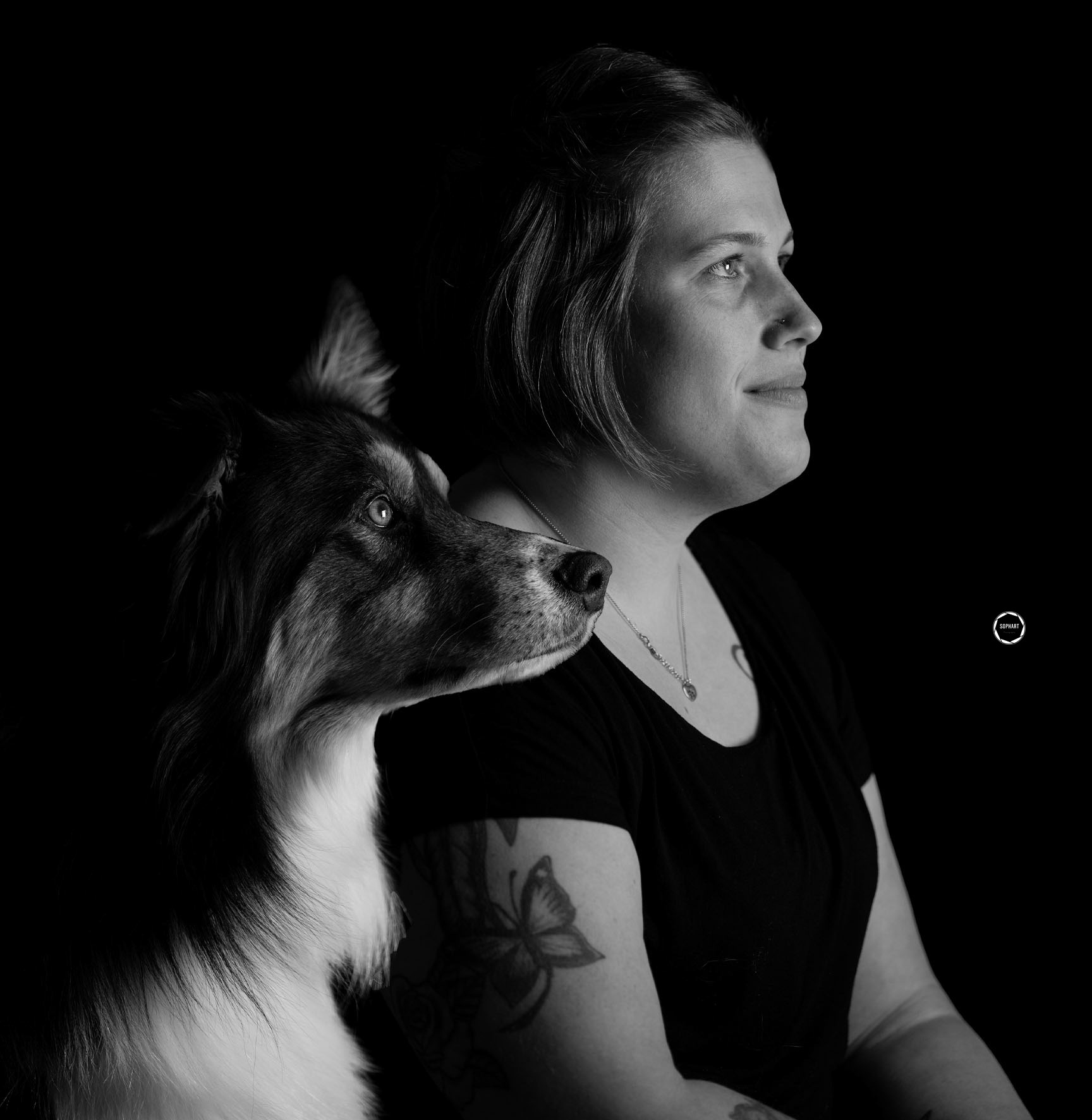 Sophart Photography Hunde Fotoshooting mit Besitzer