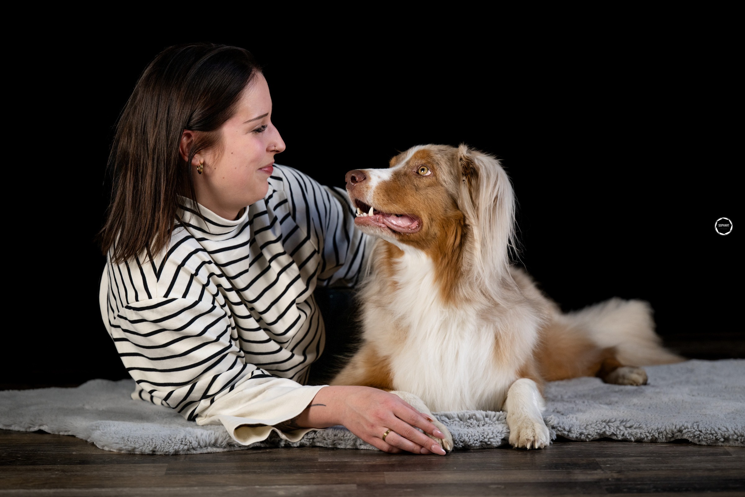 Sophart Photography Hunde Fotoshooting mit Besitzer