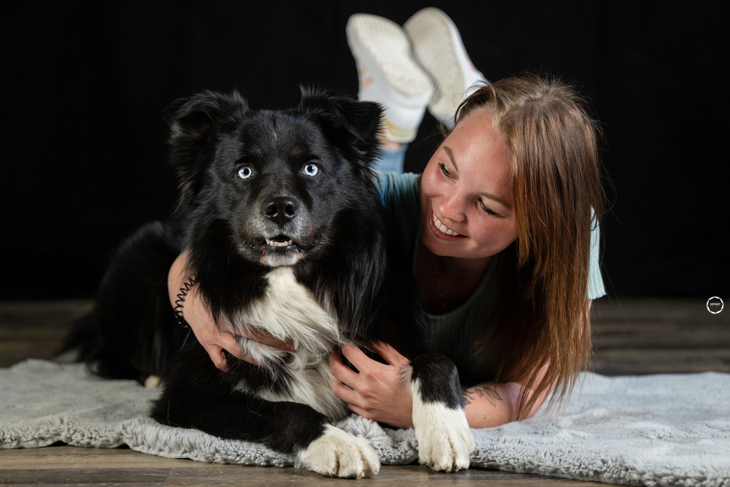 Sophart Photography Hunde Fotoshooting mit Besitzer