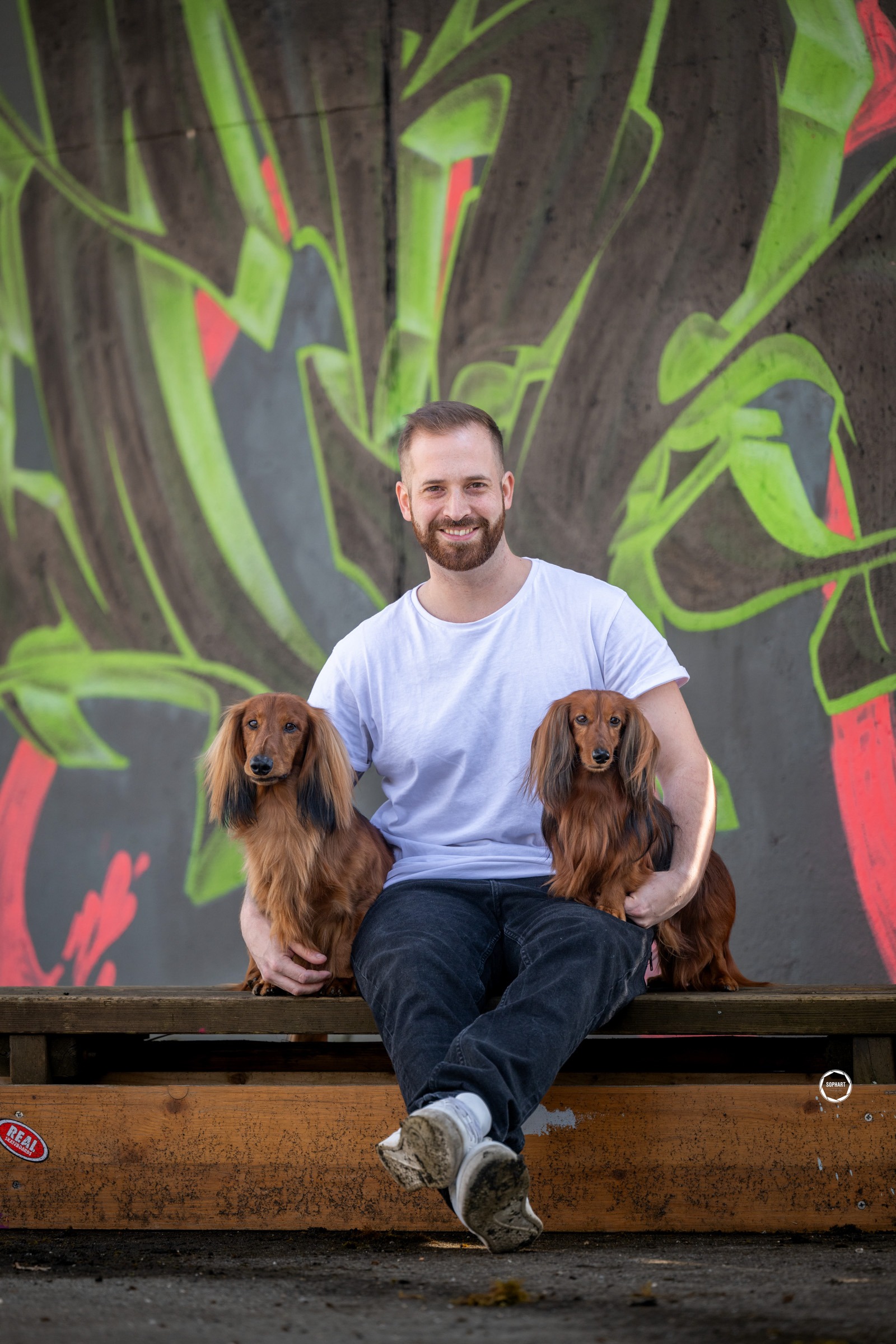 Sophart Photography Hunde Fotoshooting mit Besitzer