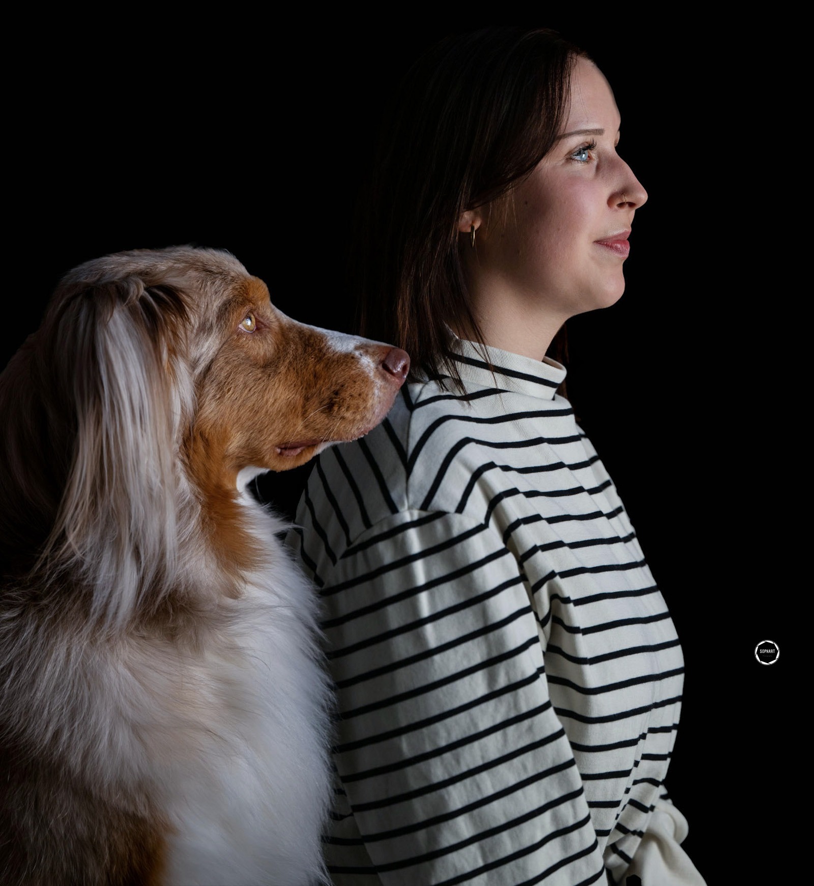 Sophart Photography Hunde Fotoshooting mit Besitzer