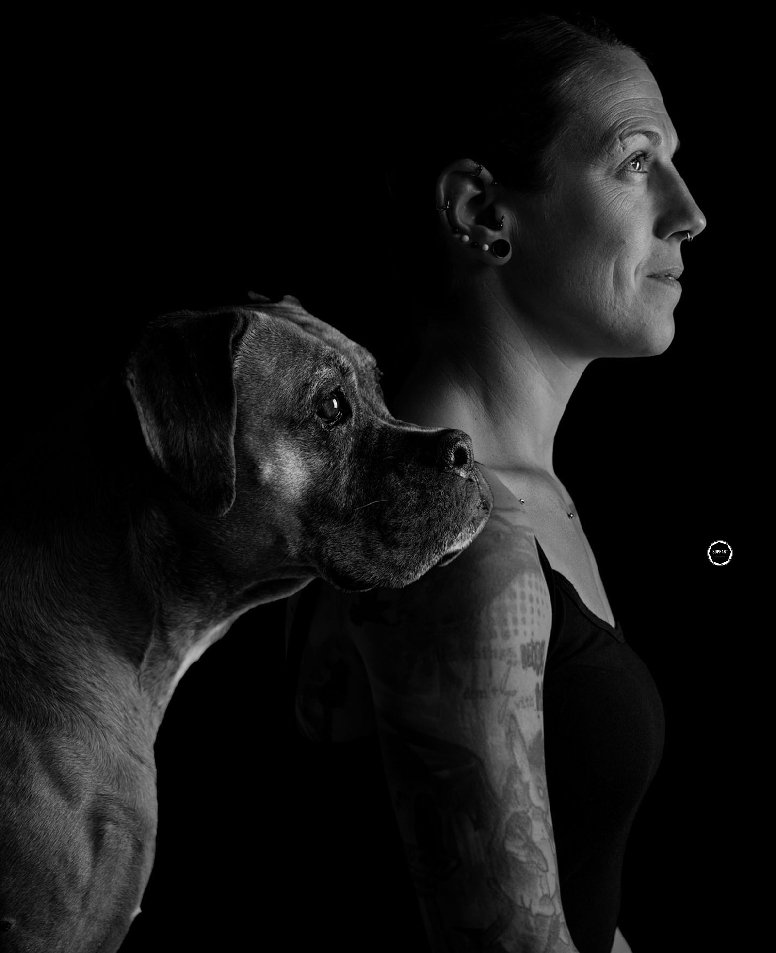 Sophart Photography Hunde Fotoshooting mit Besitzer