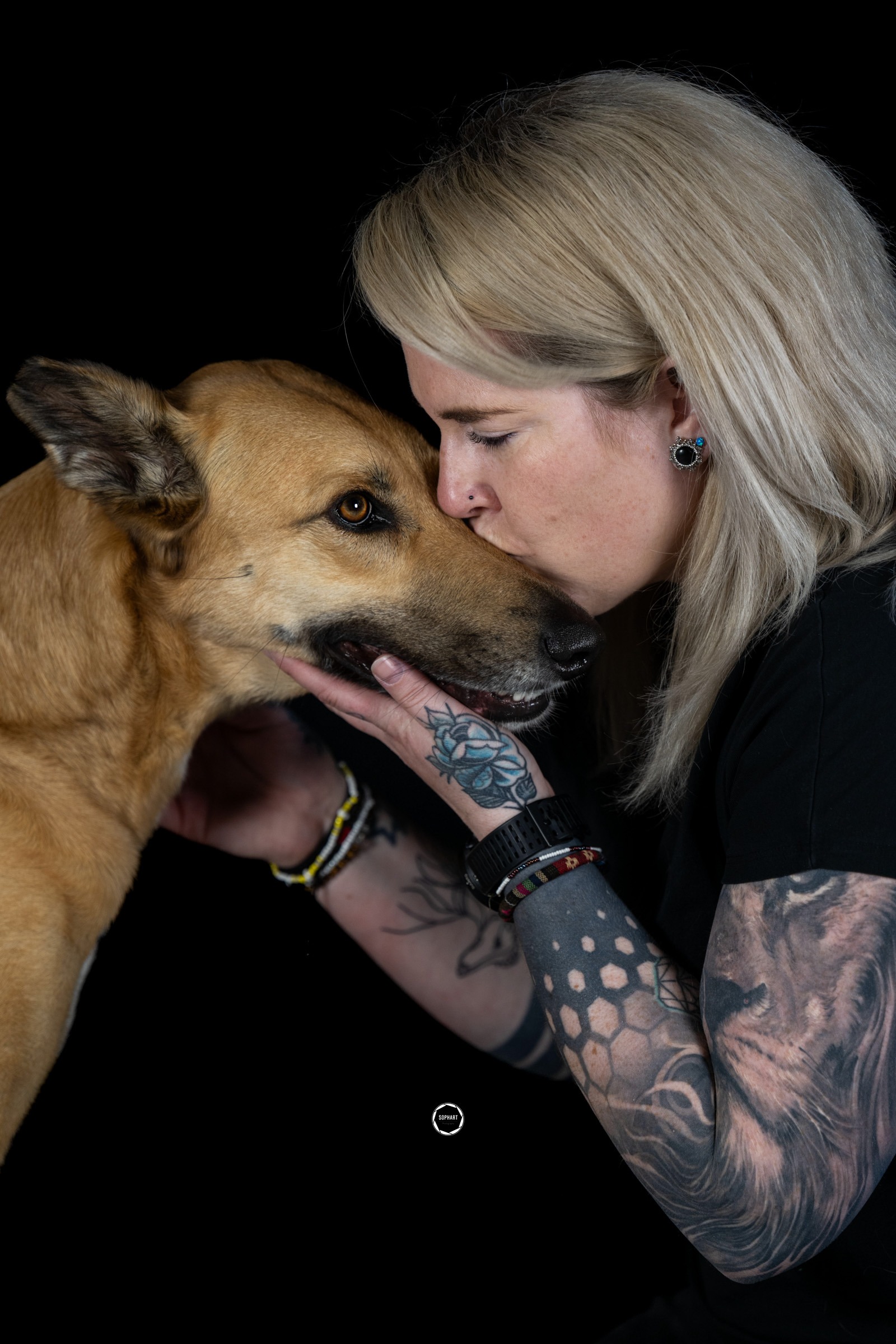 Sophart Photography Hunde Fotoshooting mit Besitzer