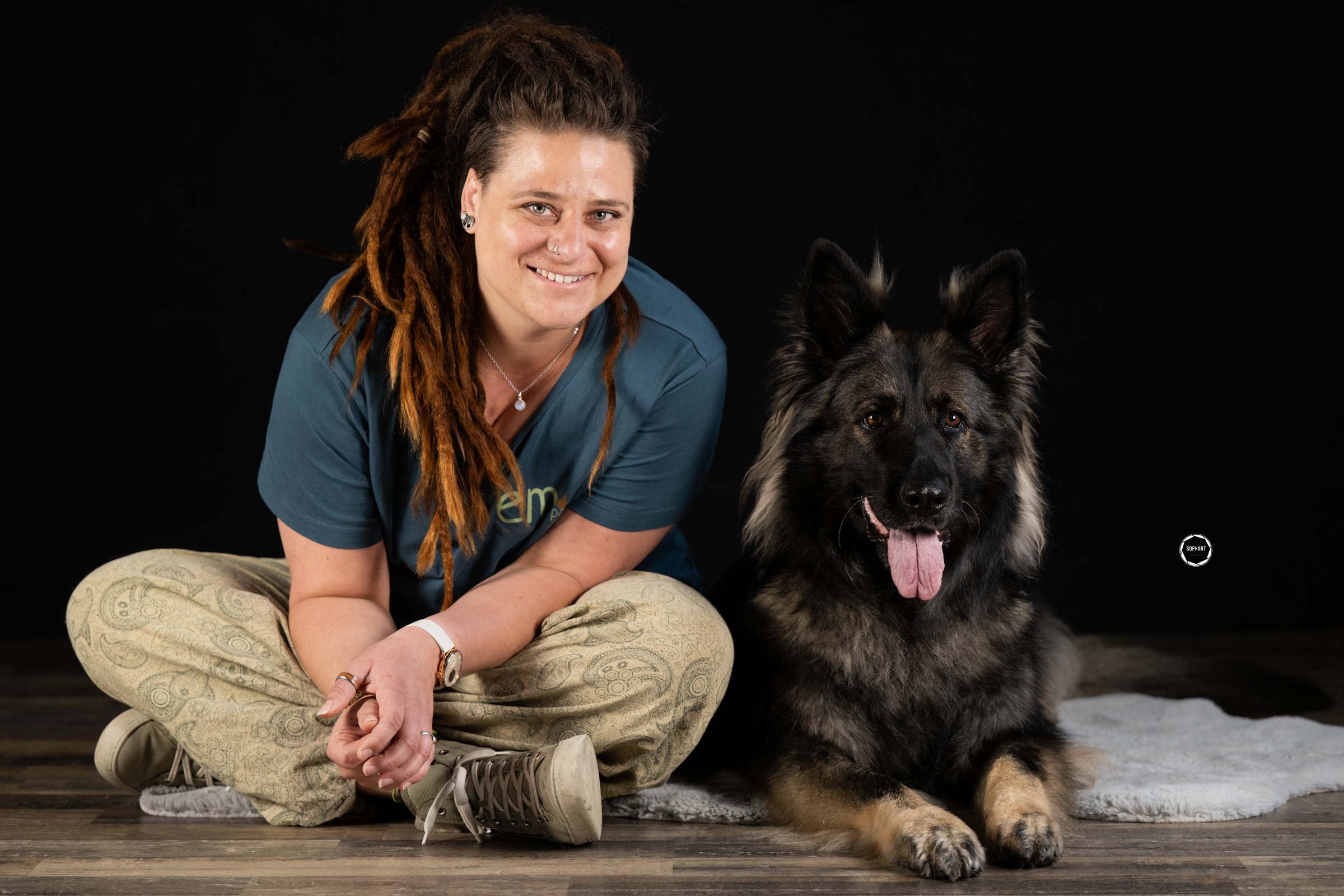 Sophart Photography Hunde Fotoshooting mit Besitzer