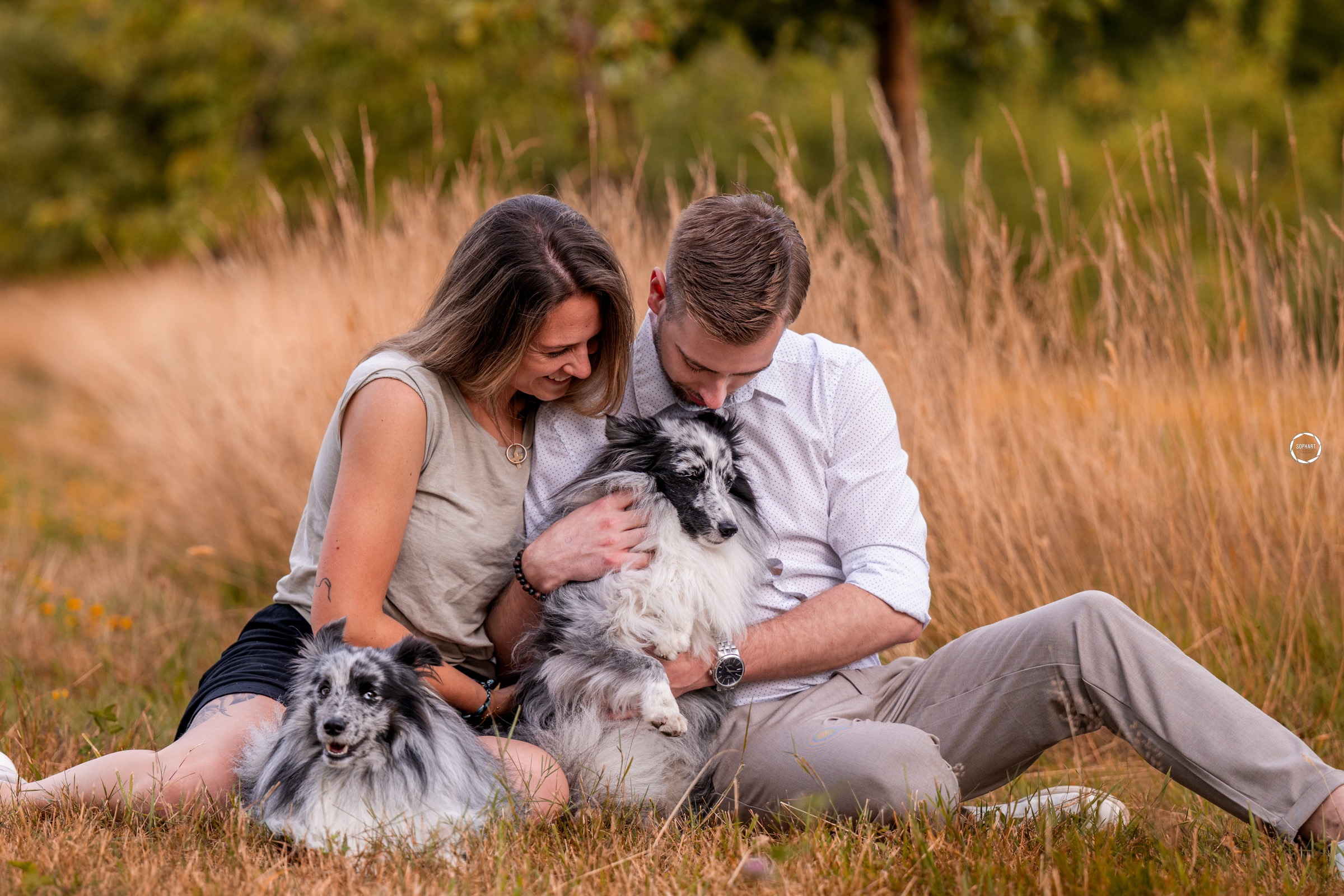 Sophart Photography Hunde Fotoshooting mit Besitzer