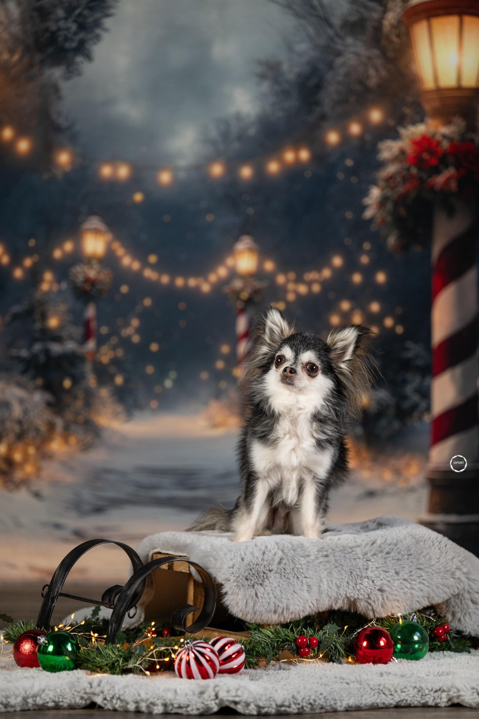 Sophart Photography Weihnachts Hunde Fotoshooting