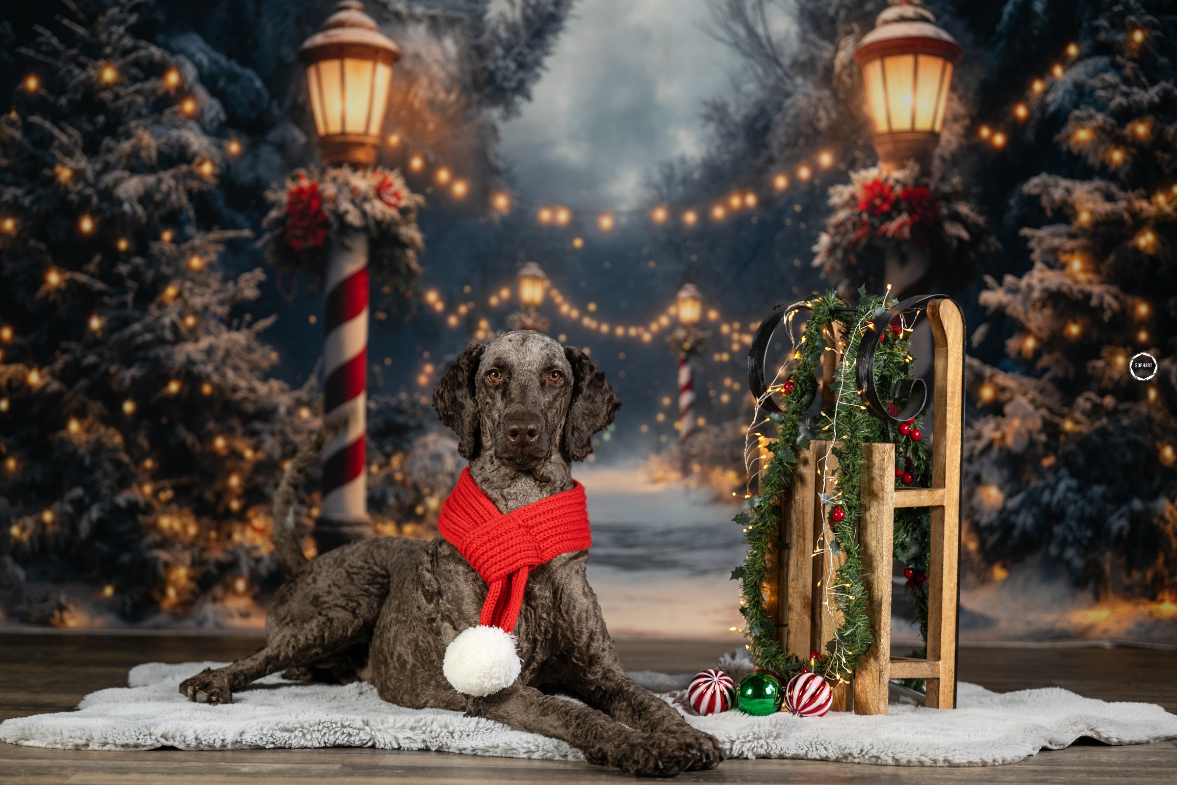 Sophart Photography Weihnachts Hunde Fotoshooting