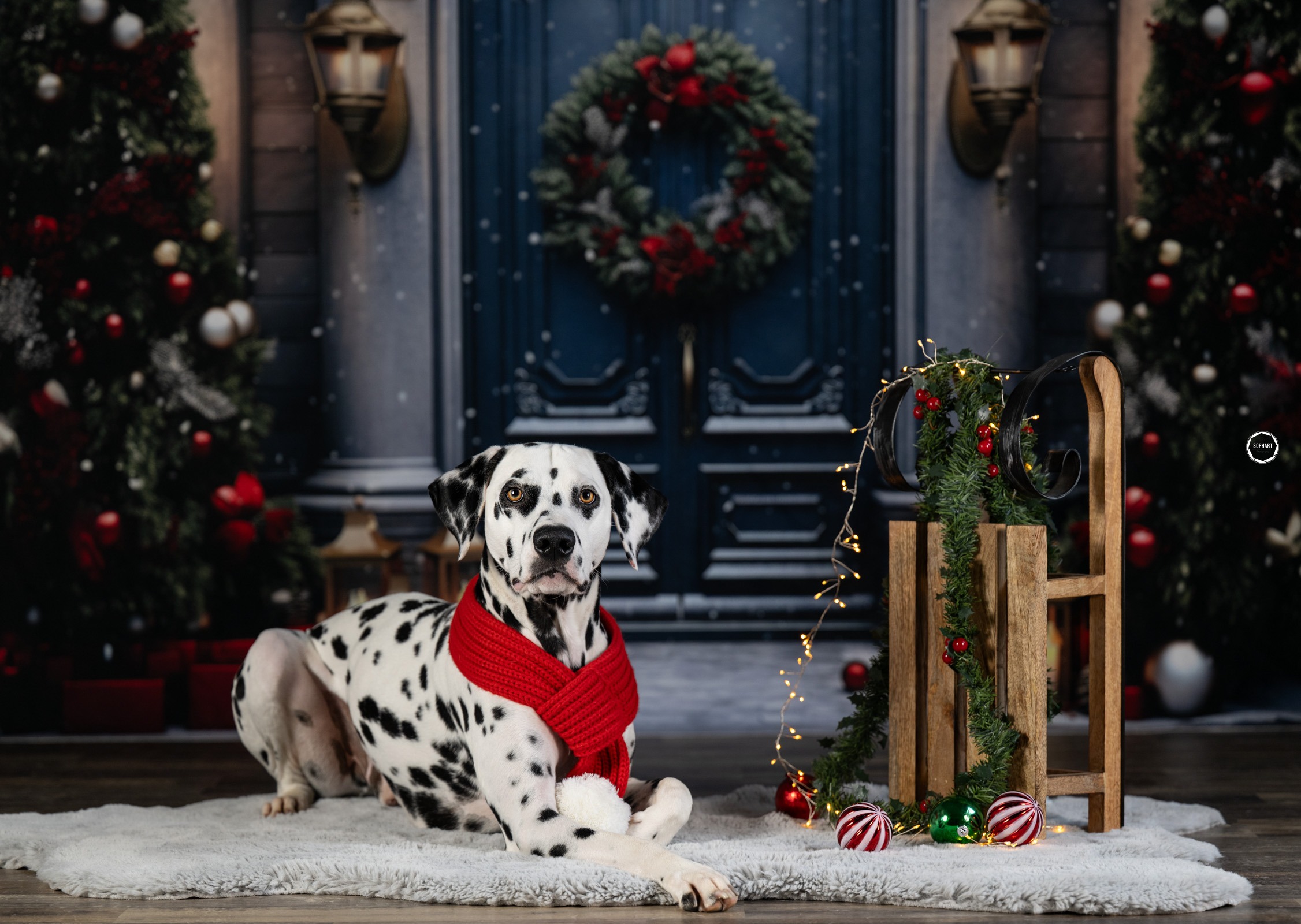 Sophart Photography Weihnachts Hunde Fotoshooting