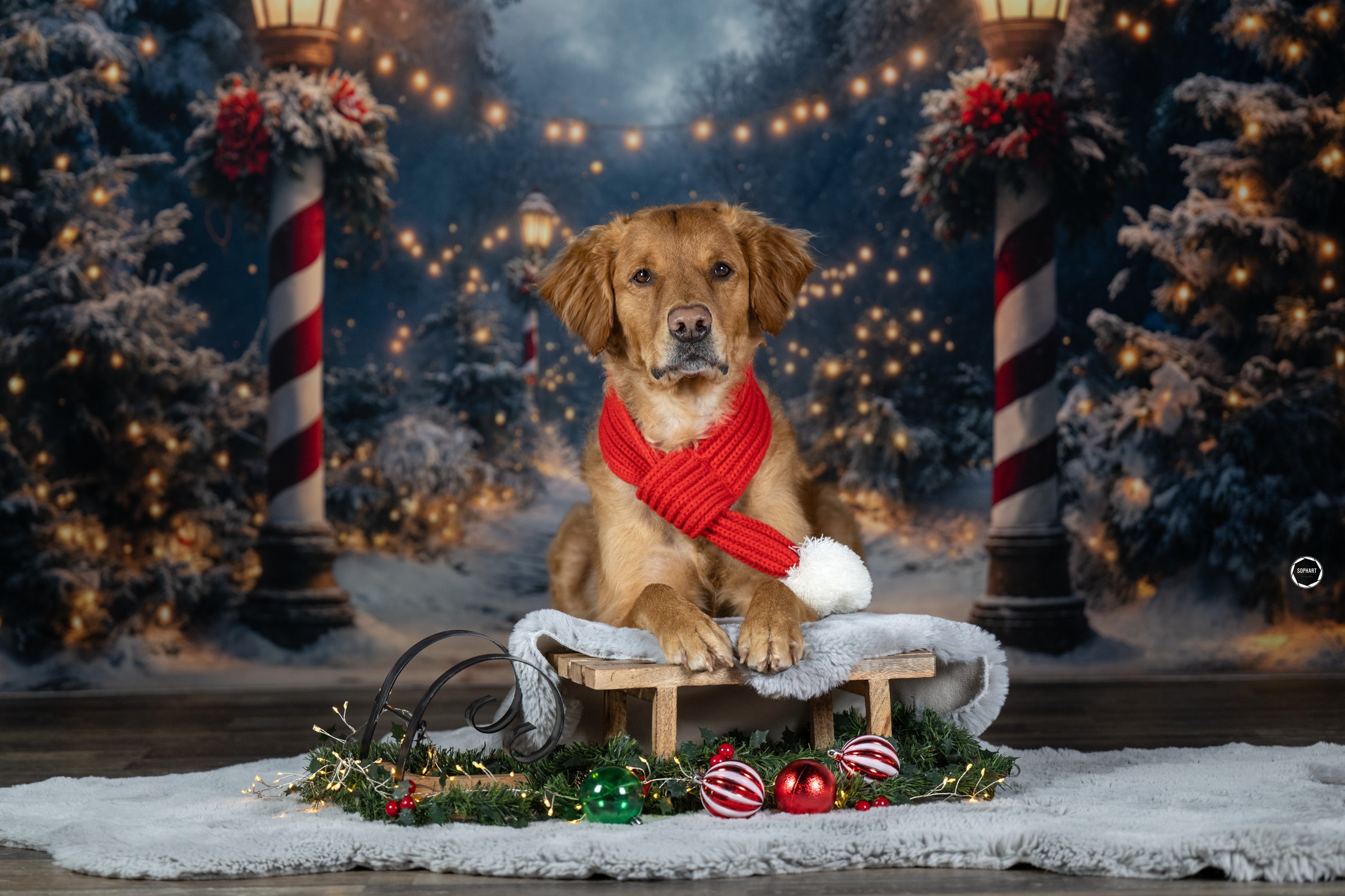 Sophart Photography Weihnachts Hunde Fotoshooting