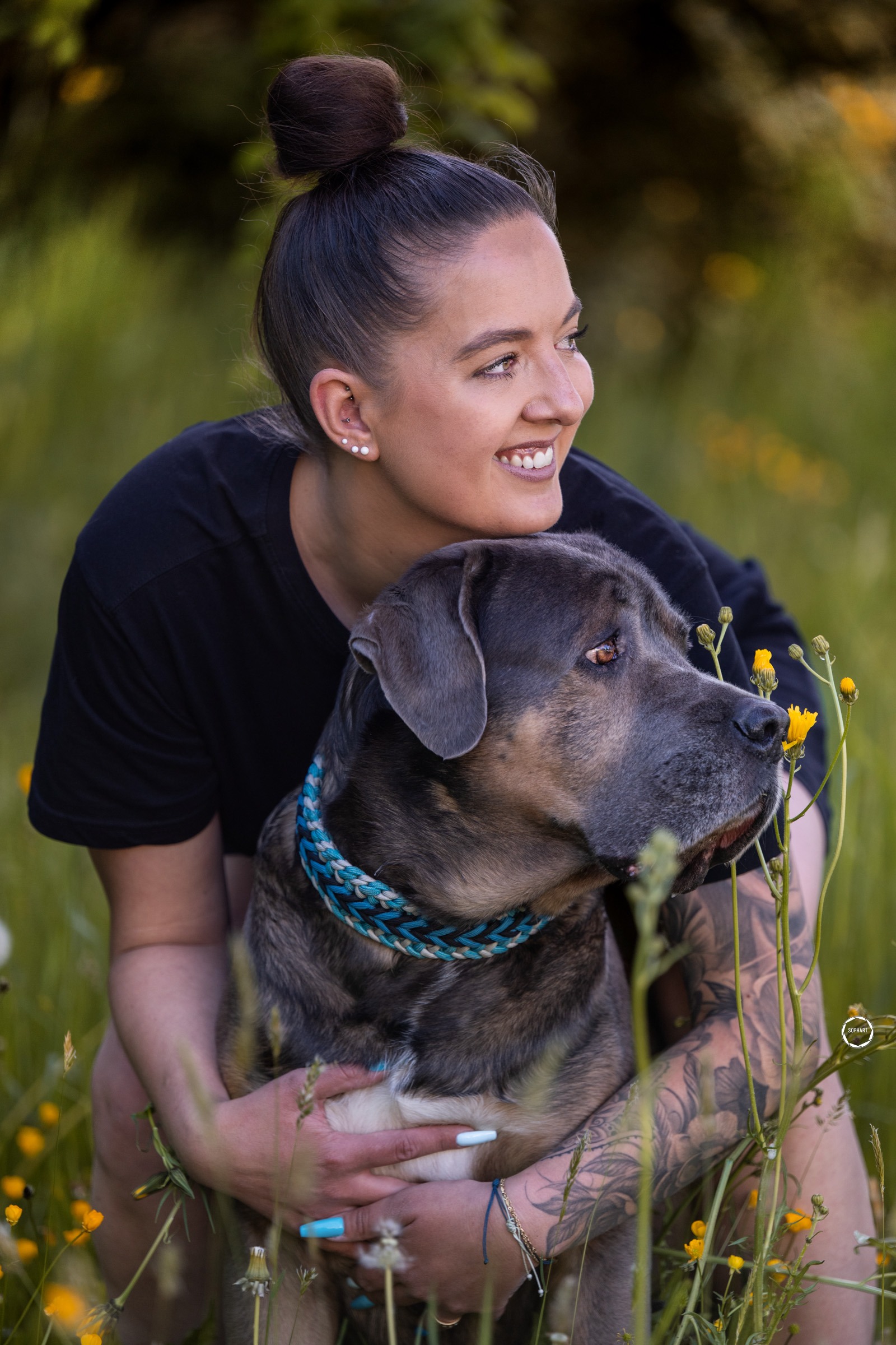 Sophart Photography Hunde Fotoshooting mit Besitzer